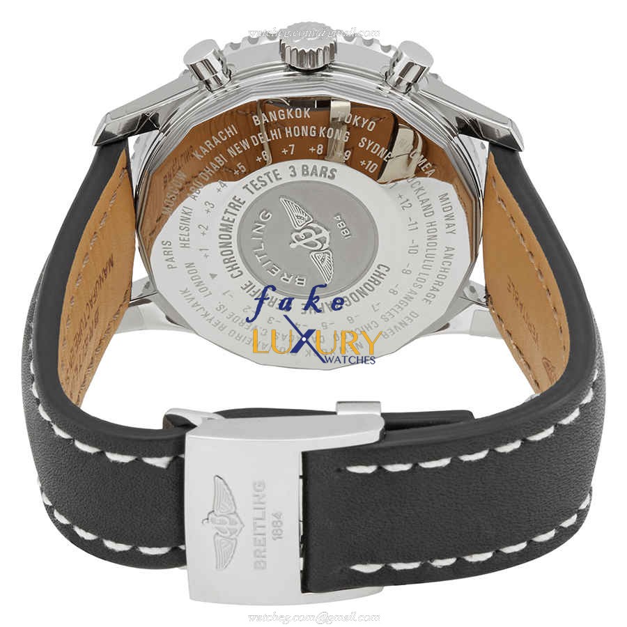 Breitling A24322121B2X2 Navitimer 1 Replica Watch, Automatic, Black Dial, Steel Case, Cowhide Strap - Image 3