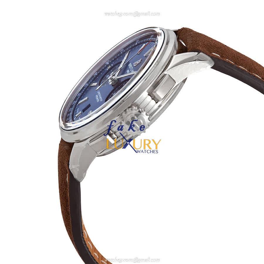Breitling Premier AB0118221C1X1 Automatic Blue Dial Leather Strap Steel Replica Watch - Image 2
