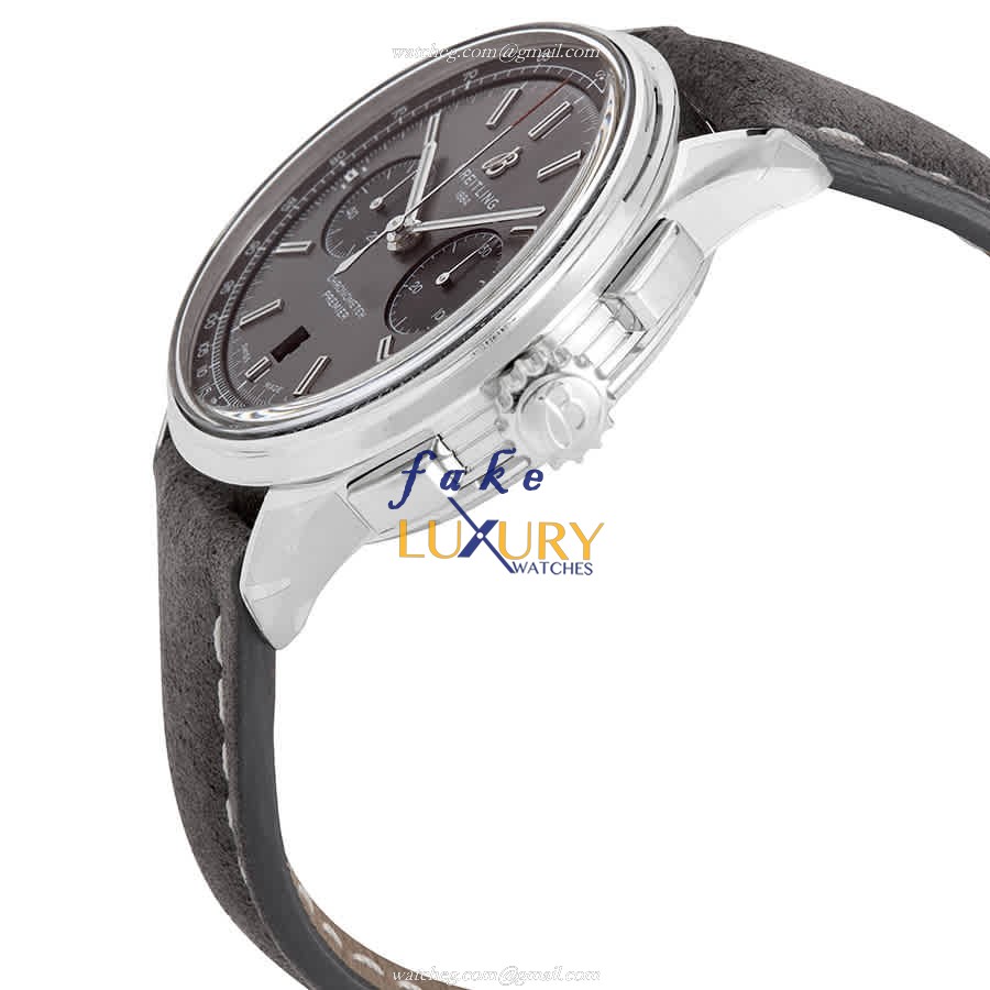 Breitling Premier AB0118221B1X2 Automatic Gray Dial Leather Strap Replica Watch - Image 2