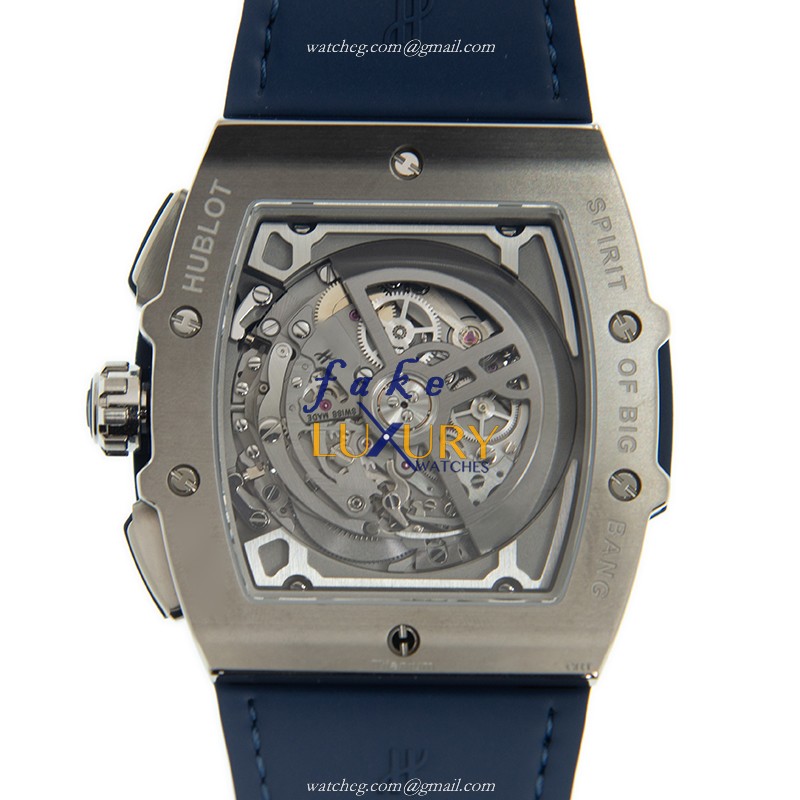 Hublot 601.NX.7170.LR Automatic Titanium Replica Watch, Silver Dial, Blue Alligator Strap - Image 3