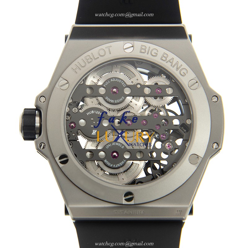 Hublot 414.NI.1123.RX BIG BANG Manual Wind Titanium Replica Watch - 45mm Case, Black Rubber Strap - Image 3