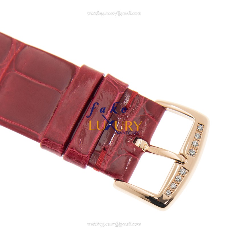 Franck Muller 3002 M QZ REL V D1 GL 5N GALET Quartz Rose Gold & Diamond Replica Watch 34mm Silver - Image 4