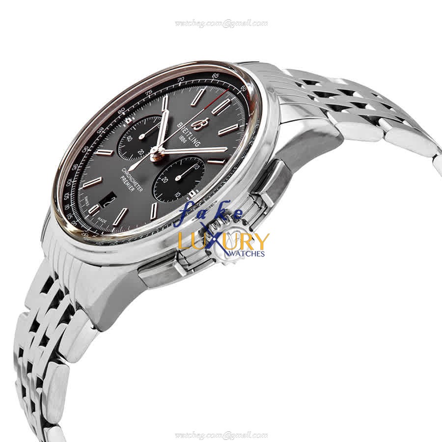 Breitling AB0118221B1A1 Premier Automatic Gray Dial Steel Replica Watch - Image 2