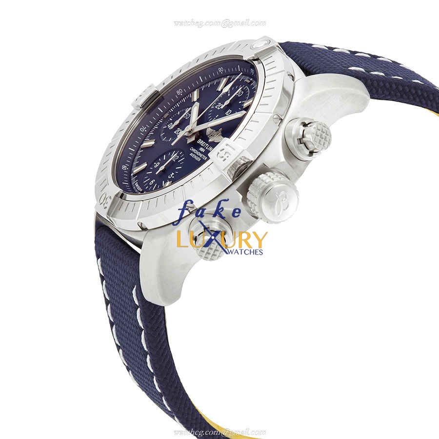 Breitling A13385101C1X1 Avenger II Replica Watch, Blue Dial, Steel Case, Automatic - Image 2