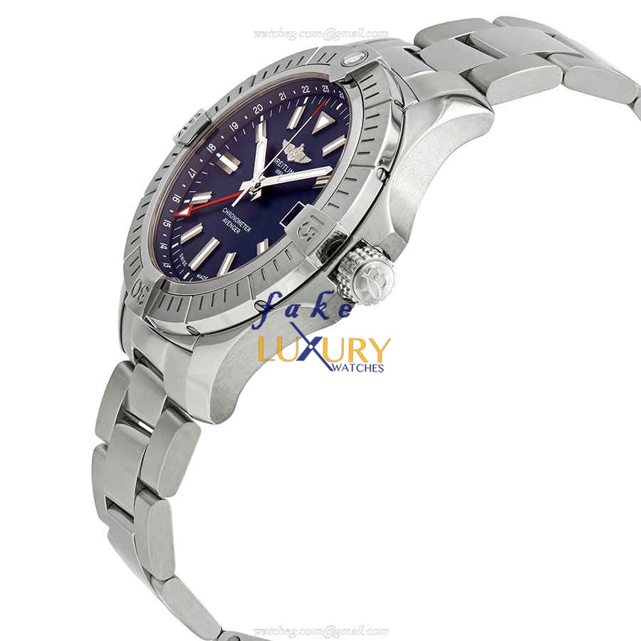 Breitling Avenger II Replica Watch A32395101C1A1 With Automatic Movement, Blue Dial On Steel - Image 2