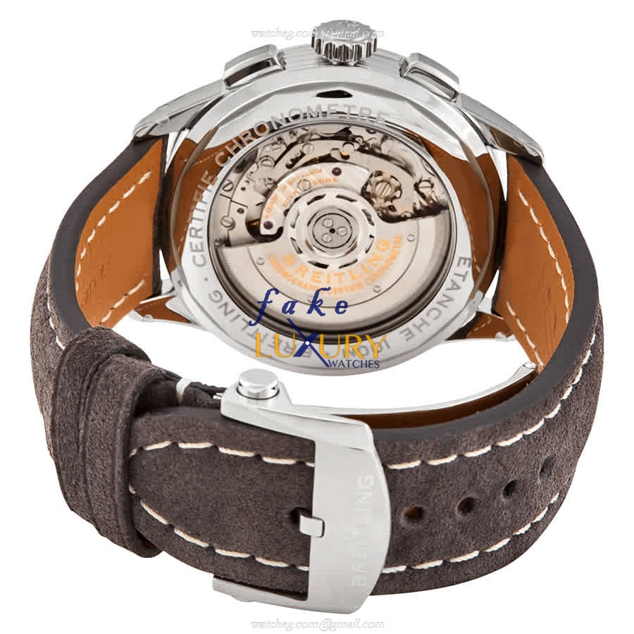 Breitling AB0118221B1X1 Premier Automatic Black Dial Leather Strap Replica Watch - Image 3