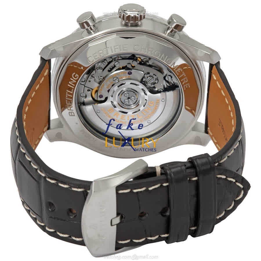 Breitling AVIATOR 8 AB0119131B1P1 Replica Watch, Gray Dial, Steel Case, Alligator Strap - Image 3
