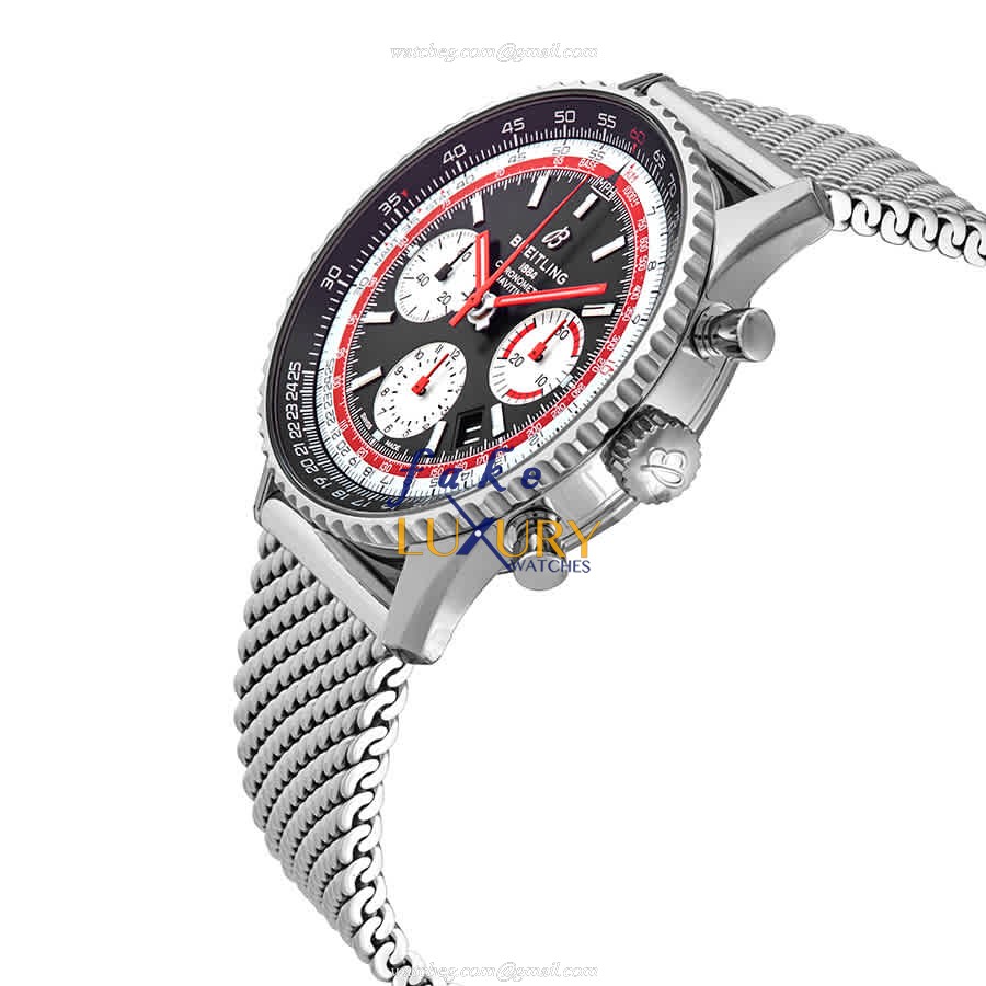 Breitling Navitimer 1 AB01211B1B1A1 Replica Watch With Automatic Movement, Black Dial, Steel Case - Image 2