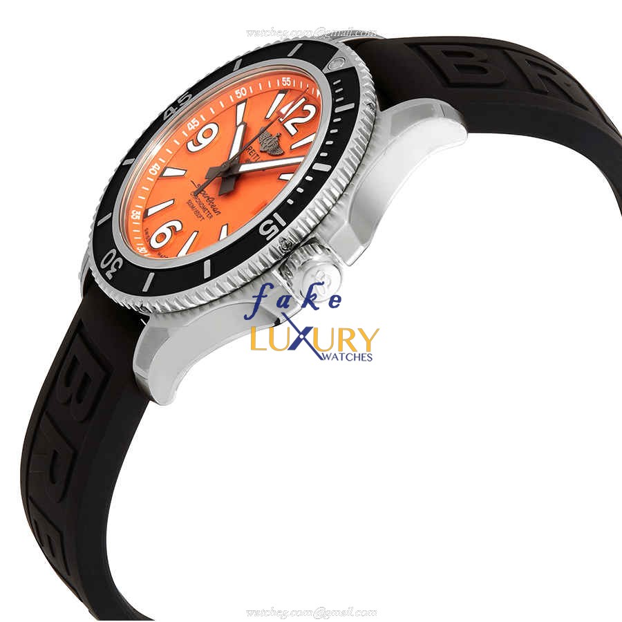 Breitling A17366D71O1S1 Replica Watch - Superocean Automatic - Orange Dial - Steel Case - Rubber - Image 2