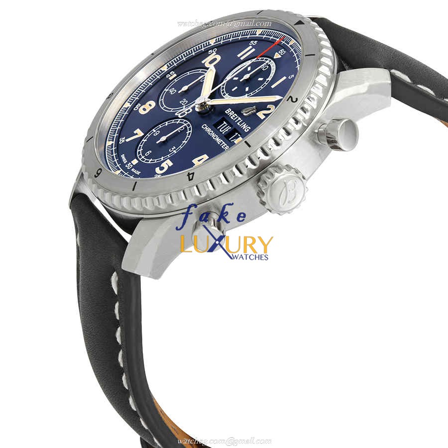 Breitling A13316101C1X3 AVIATOR 8 - Replica Watch - Automatic - Blue Dial - Steel Case - Black - Image 2
