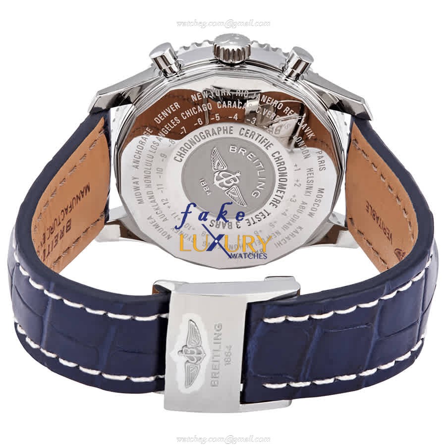 Breitling NAVITIMER 1 Automatic A24322121C2P2 Blue Dial Steel Alligator Replica Watch - Image 3