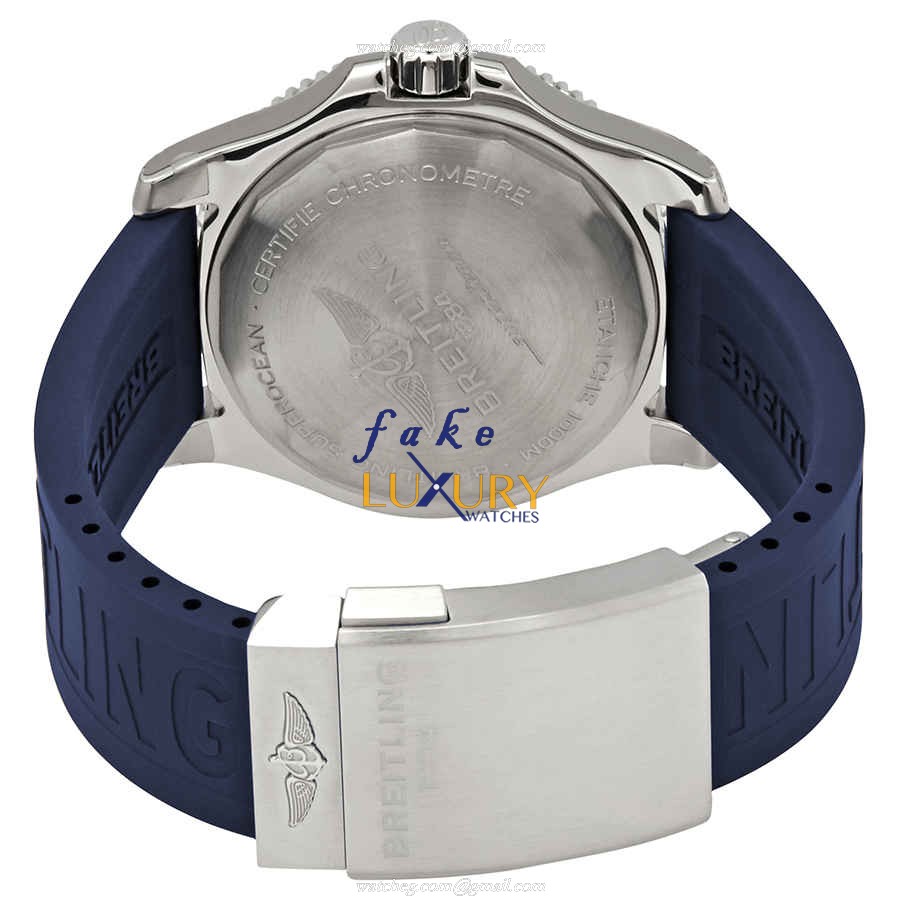 Breitling A17367D81C1S2 Superocean Replica Watch - Automatic - Blue Dial - Rubber Strap - Image 3