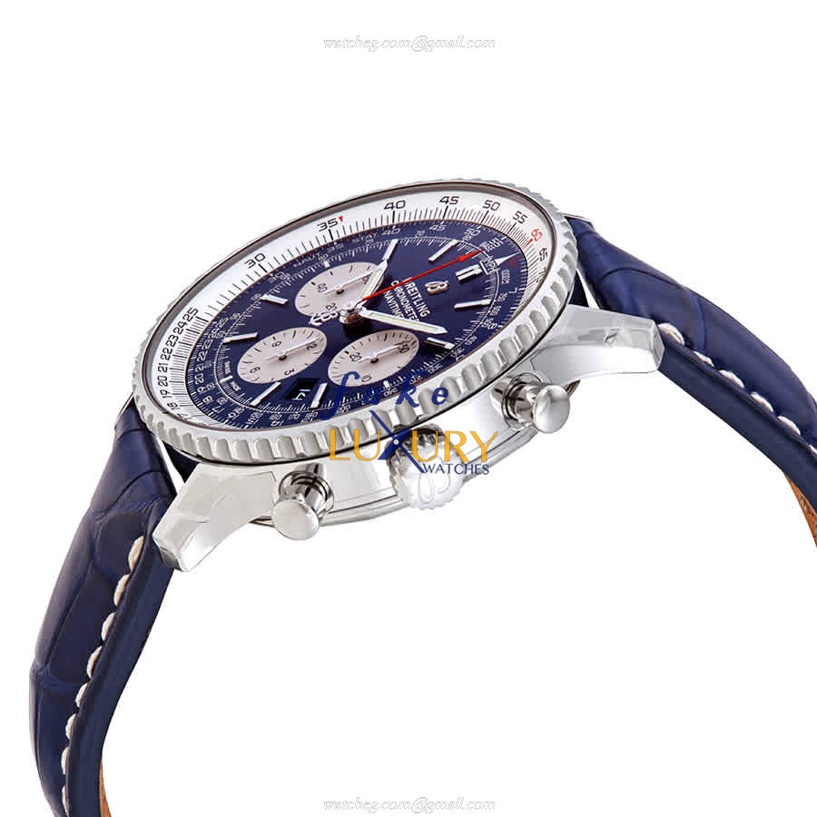 AB0127211C1P2 - Breitling Navitimer 1 Automatic Replica Watch Blue Dial Alligator Strap - Image 2