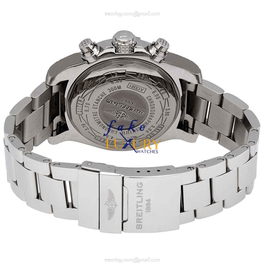 Breitling A13381111B1A1 Avenger II Replica Watch, Black Dial, Steel Bracelet, Automatic - Image 3