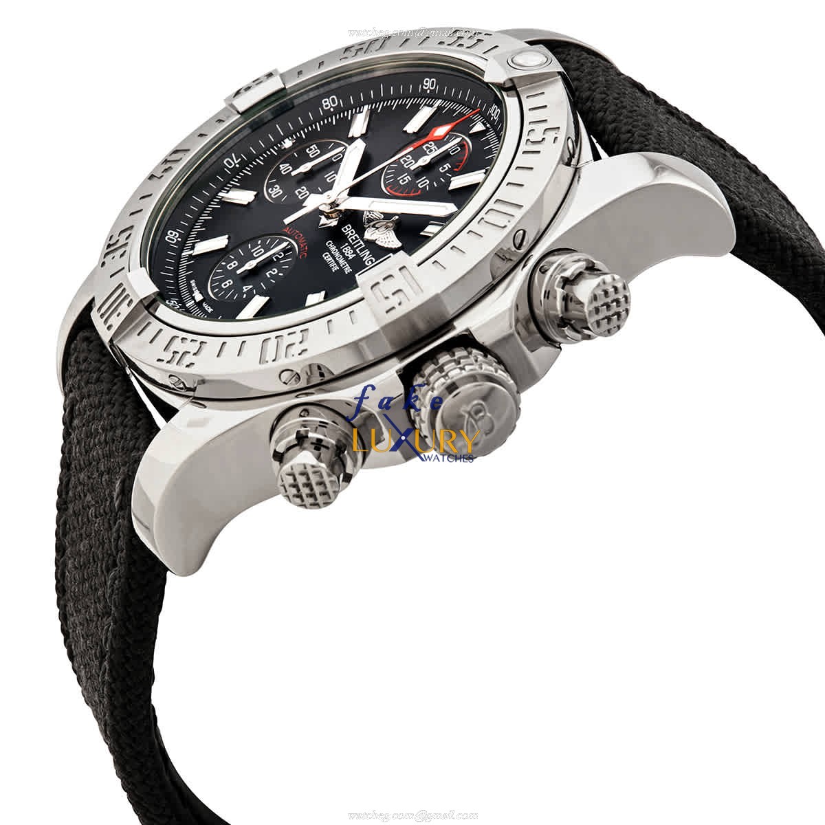 Breitling A13381111B1W1 Avenger II Automatic Replica Watch, Black Dial Steel Case - Image 2