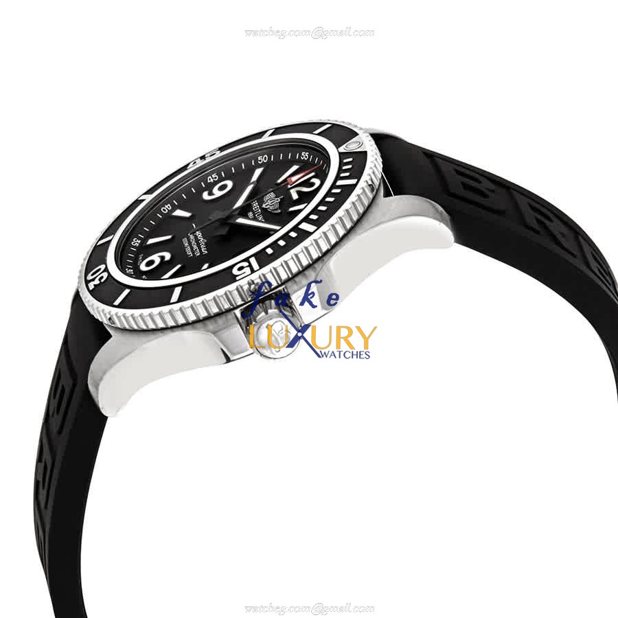 Breitling A17367D71B1S2 Superocean Replica Watch, Black Dial, Steel Case, Rubber Strap - Image 2