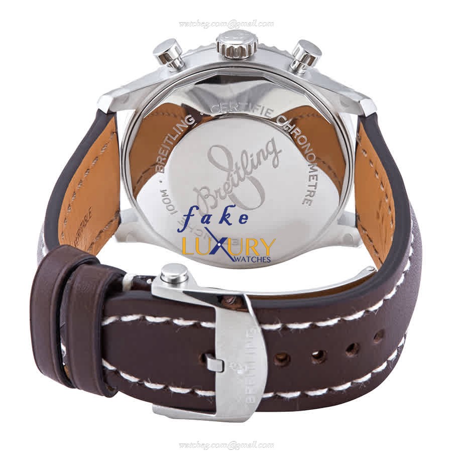 Breitling A13316101C1X4 Replica Watch With Automatic Movement, Blue Dial, Brown Cowhide Strap - Image 3