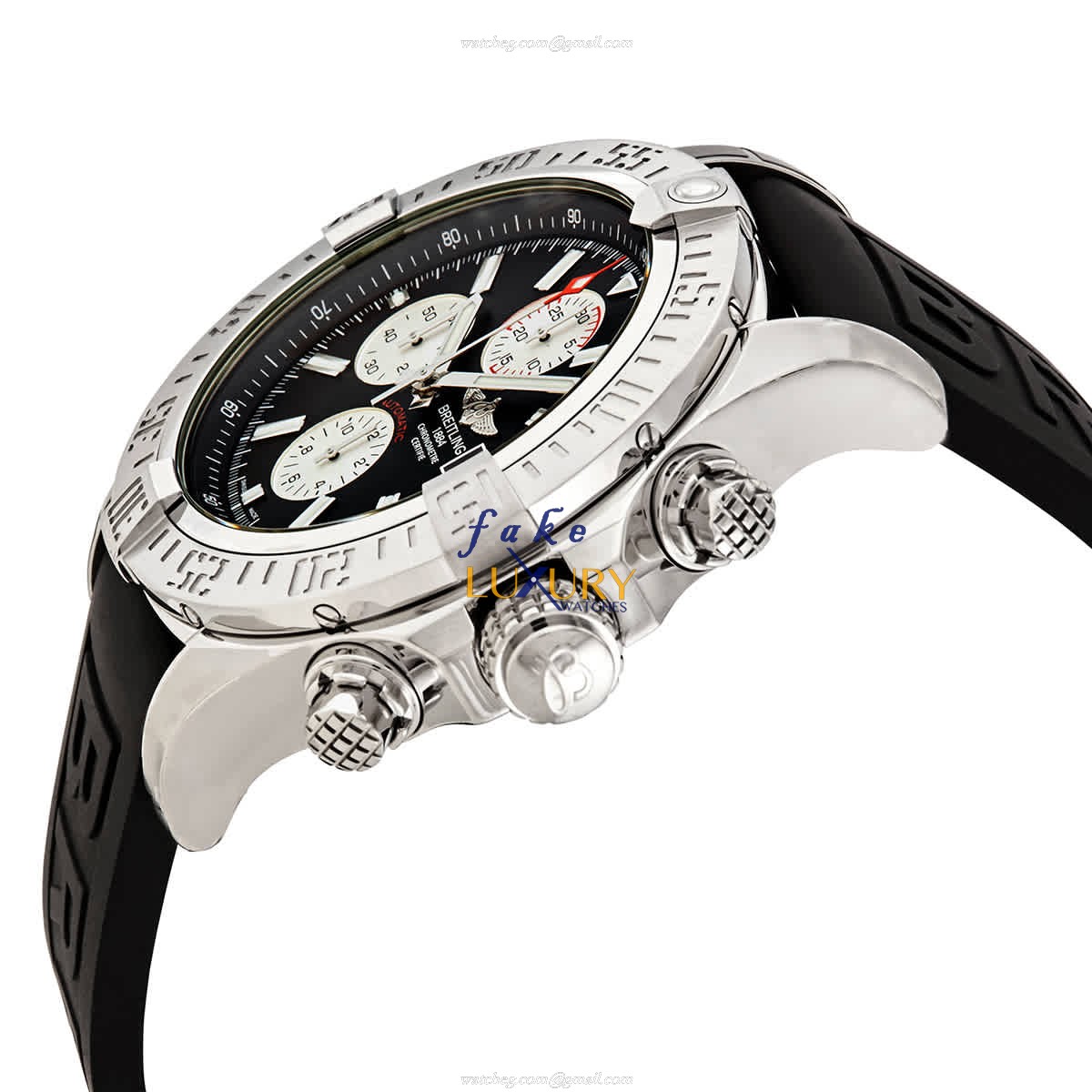 A13371111B1S2 - Breitling Avenger II Replica Watch - Automatic - Black Dial Rubber Strap - Image 2
