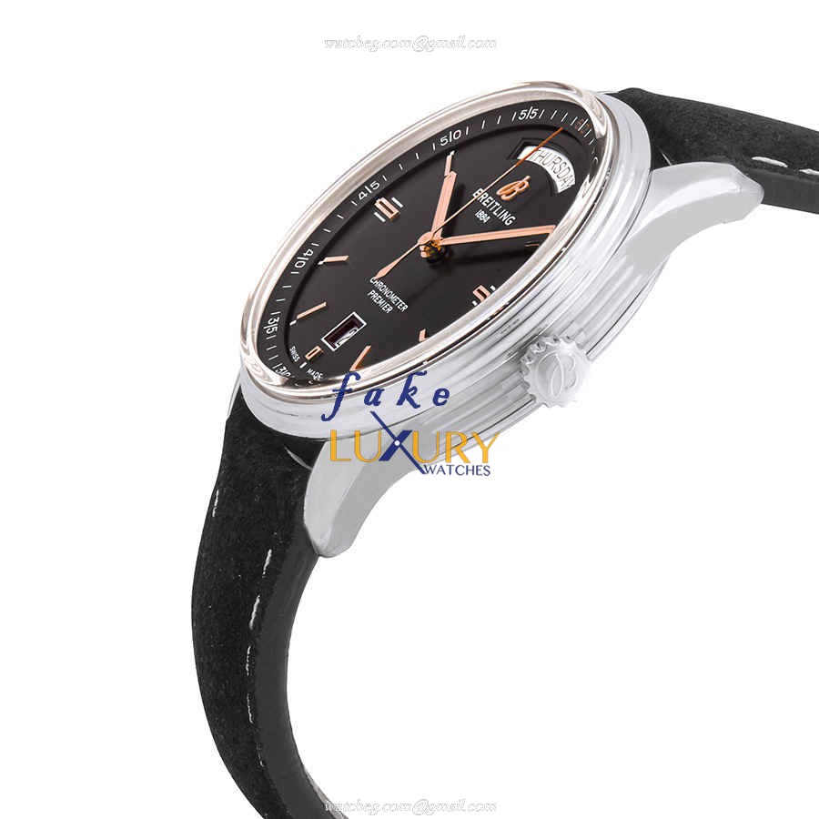 Breitling A45340241B1X1 Premier Automatic Stainless Steel Black Dial Replica Watch - Image 2