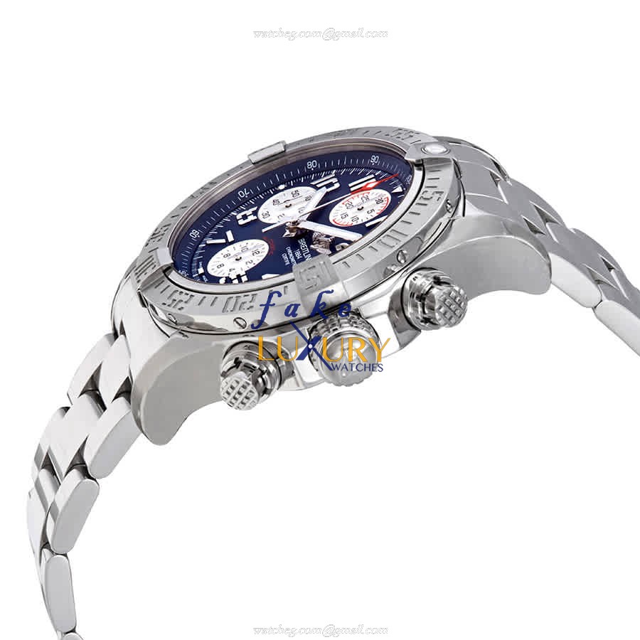 Breitling A13381111C1A1 Avenger II Replica Watch, Blue Dial, Steel Bracelet, Automatic - Image 2