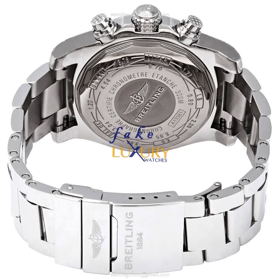 Breitling A13381111C1A1 Avenger II Replica Watch, Blue Dial, Steel Bracelet, Automatic - Image 3