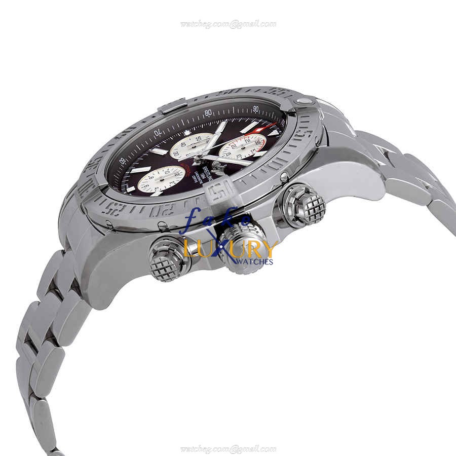 Breitling A13371111B1A1 AVENGER II Black Dial Silver Strap Automatic Steel Replica Watch - Image 2