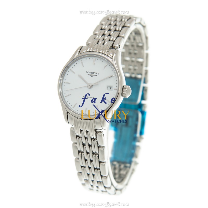 Longines L4.360.4.12.6 Replica Watch, White Dial, Silver Stainless Steel, Automatic, 25mm - Image 3