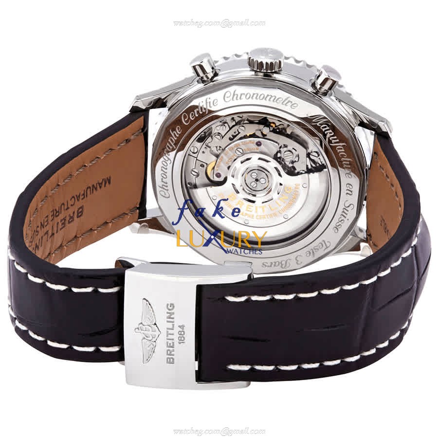 Breitling AB0127211B1P2 Navitimer 1 Automatic in Steel on Black Alligator | 15202ST.OO.1240ST.01 - Image 3
