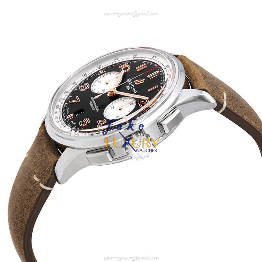 Breitling Premier AB0118A21B1X1 Replica Watch, Automatic, Black Dial, Steel Case - Image 2