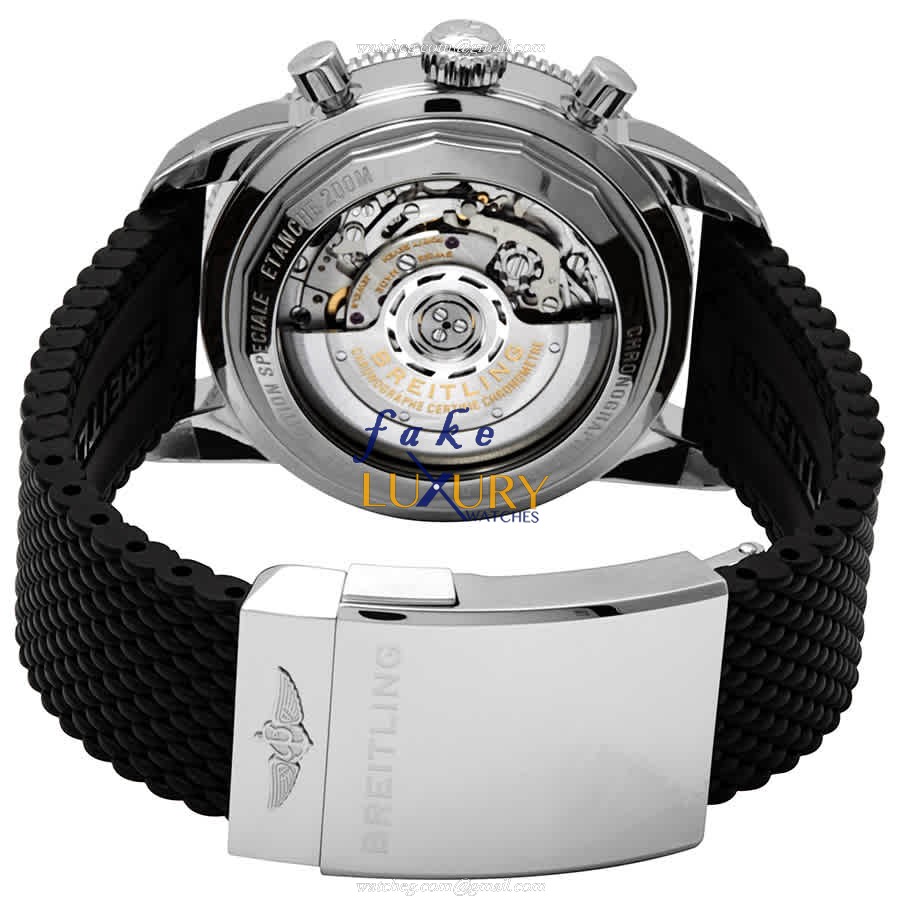 Breitling Superocean AB0162121C1S1 Replica Watch, Blue Dial, Steel Case, Rubber Strap - Image 3
