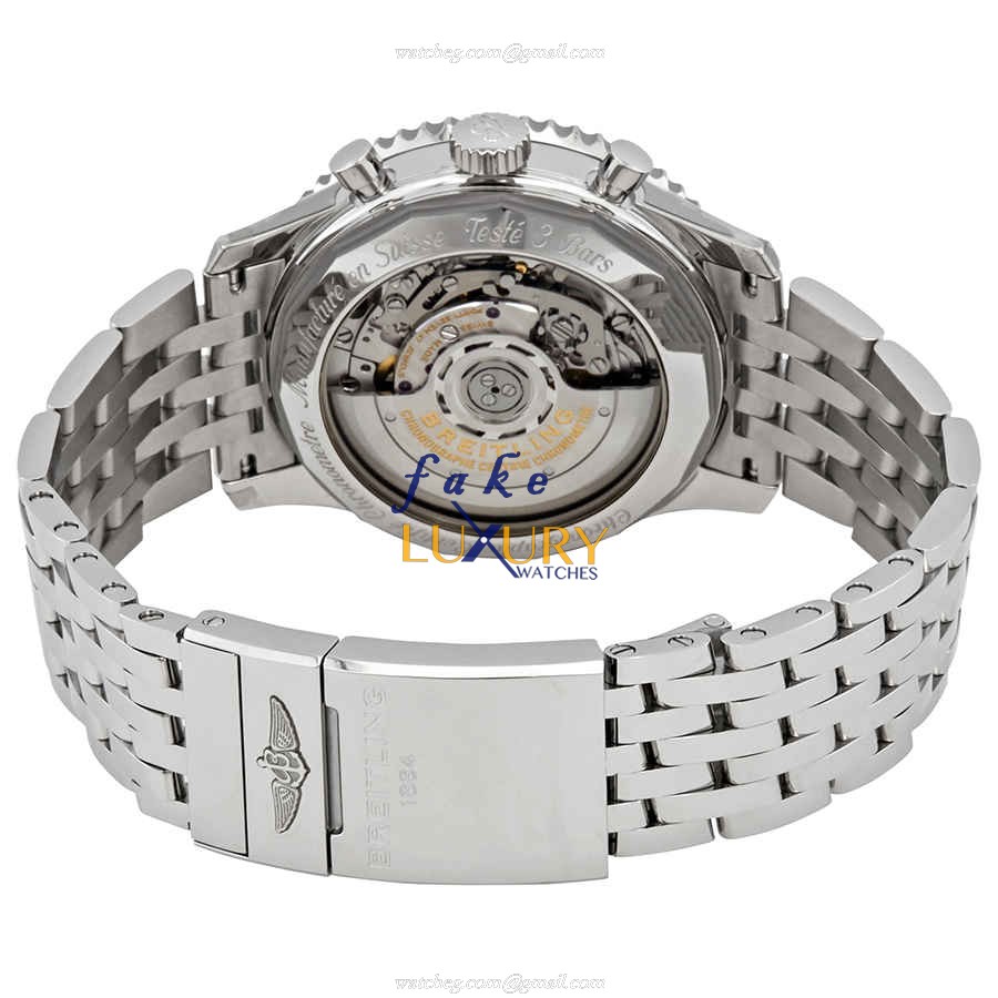 AB0121211G1A1 - Breitling Navitimer 1 Replica Watch with Blue Dial on Silver Steel - Image 3