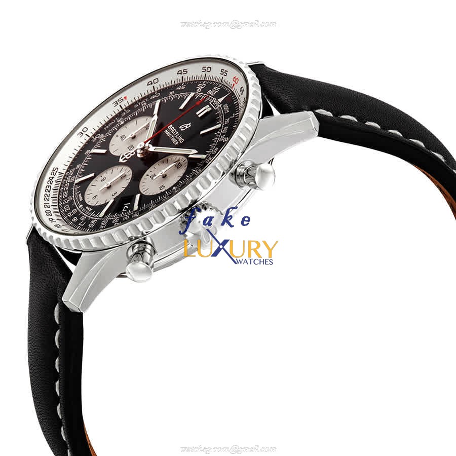 Breitling Navitimer 1 AB0121211B1X1 Automatic Steel Black Dial Cowhide Strap Replica Watch - Image 2
