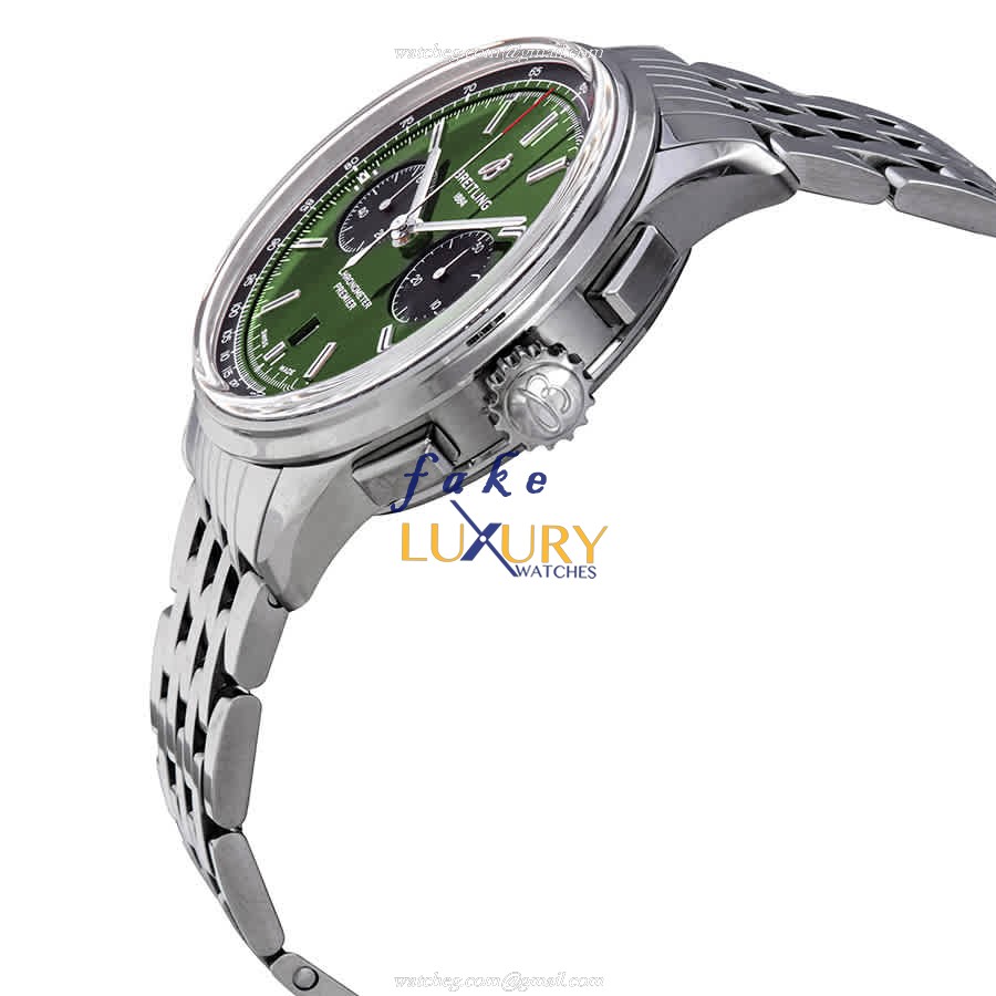 Breitling Premier AB0118A11L1A1 Replica Watch Automatic Green Dial Steel Bracelet - Image 2