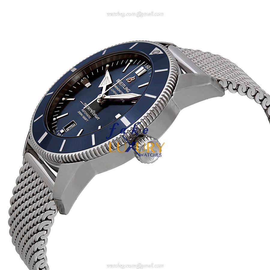Breitling AB2020161C1A1 Superocean Replica Watch, Blue Dial, Steel Bracelet, Automatic - Image 2