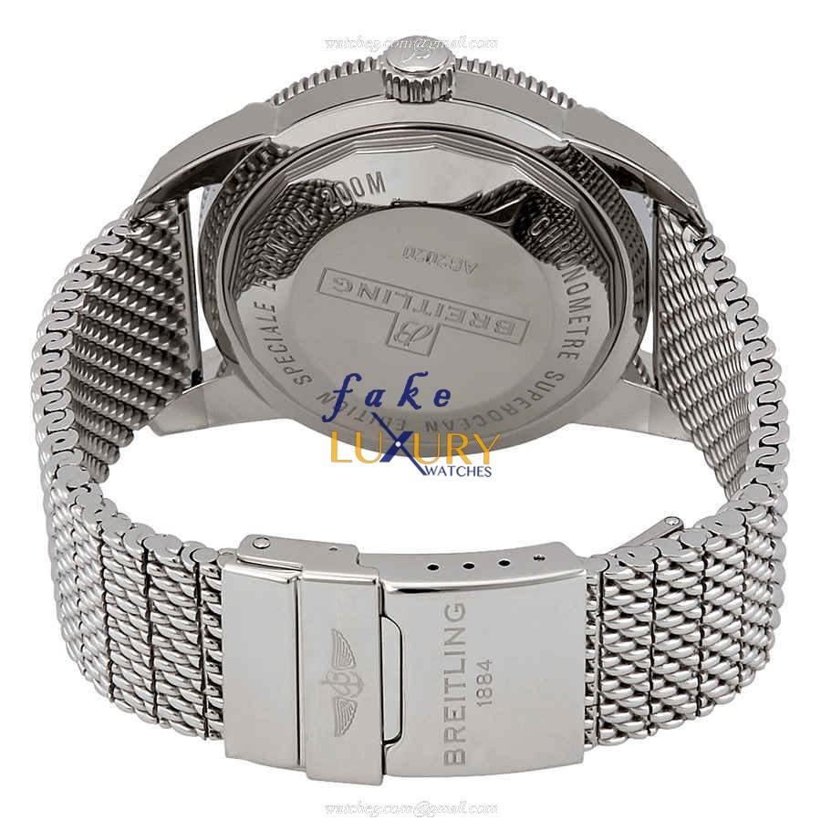 Breitling AB2020161C1A1 Superocean Replica Watch, Blue Dial, Steel Bracelet, Automatic - Image 3