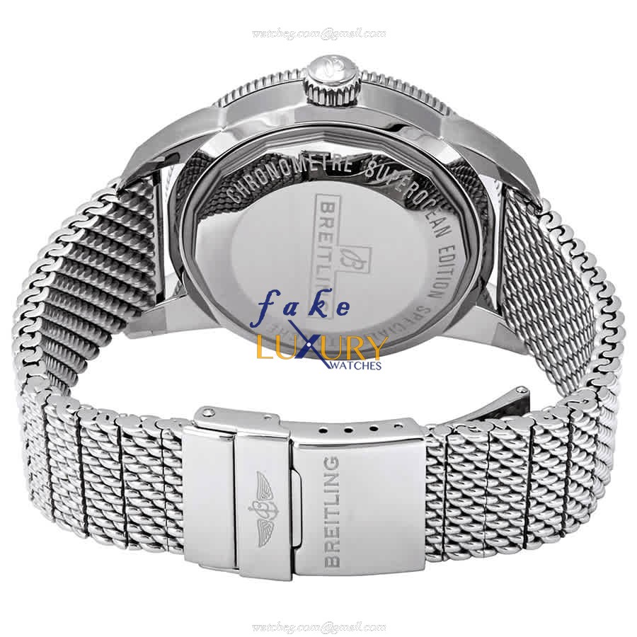 Breitling AB2030121B1A1 Superocean Replica Watch, 44mm Automatic, Black Dial, Steel Bracelet - Image 3