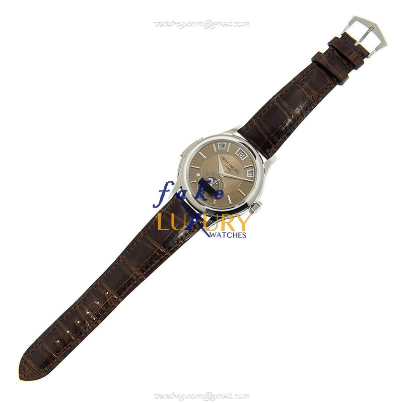 Patek Philippe 5207P-001 - Replica Watch - Manual Wind - Platinum Case - Brown Dial - Leather Strap - Image 2