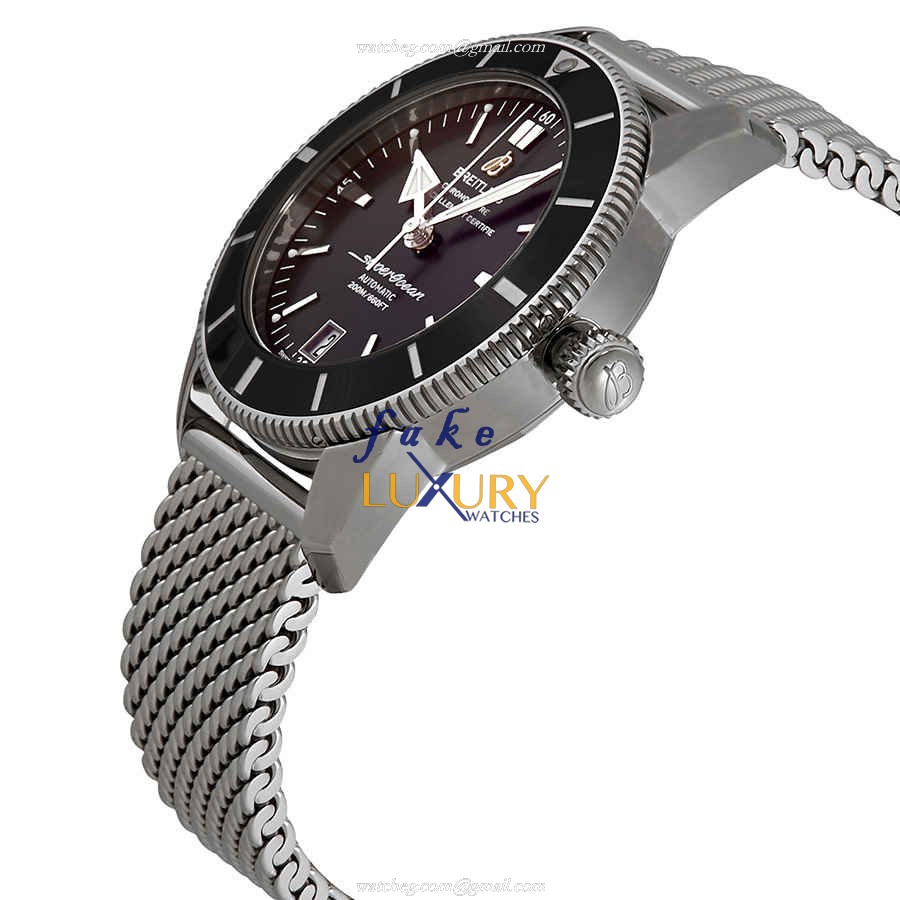 Breitling AB2010121B1A1 Superocean Replica Watch, Automatic, Black Dial, Steel Bracelet - Image 2