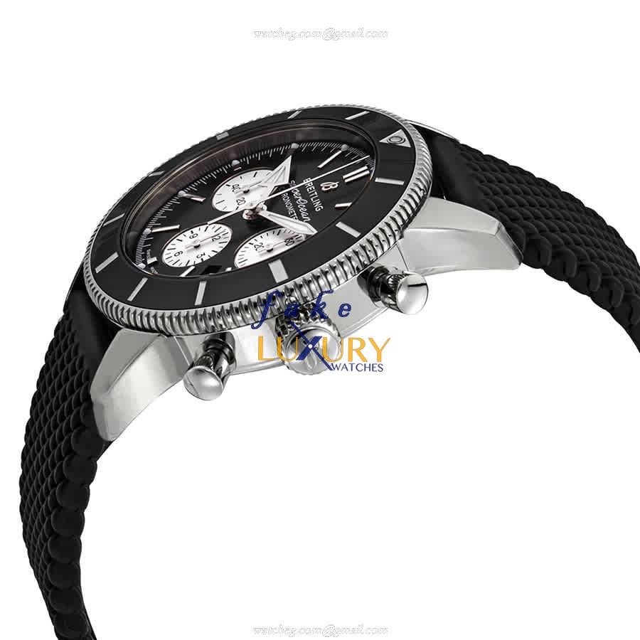 Breitling AB0162121B1S1 Superocean Heritage Replica Watch, Automatic, Black Dial, Rubber Strap - Image 2