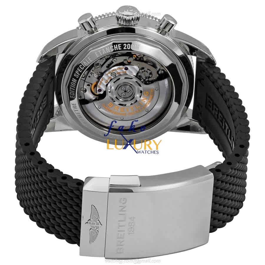 Breitling AB0162121B1S1 Superocean Heritage Replica Watch, Automatic, Black Dial, Rubber Strap - Image 3
