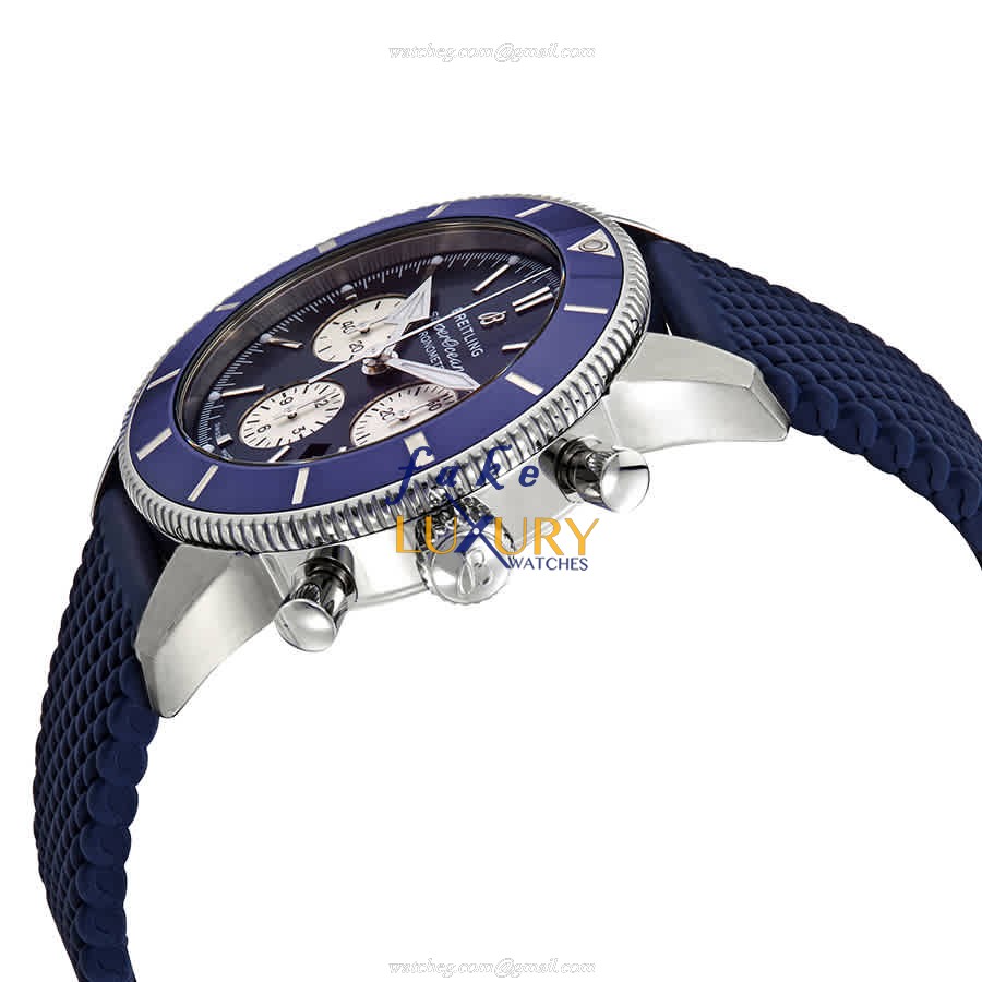 Breitling AB0162161C1S1 Superocean Heritage Replica Watch, Blue Dial, Steel Case, Rubber Strap - Image 2