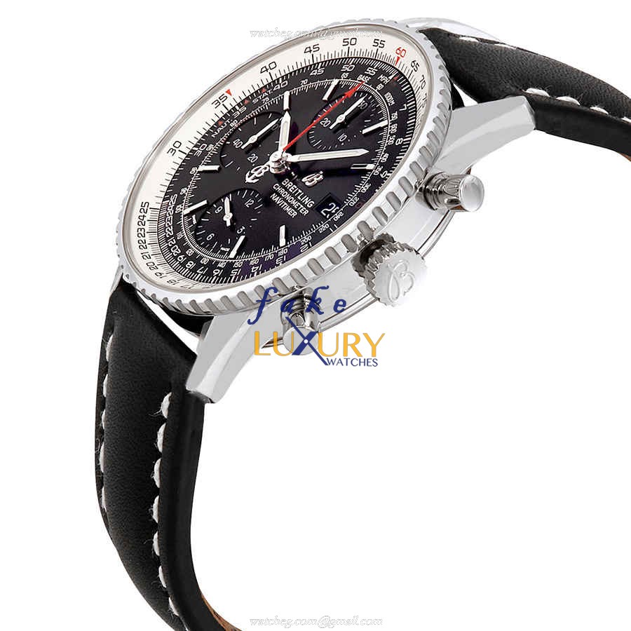 Breitling A13324121B1X1 Navitimer 1 Replica Watch, Automatic, Black Dial, Steel Case, Leather Strap - Image 2