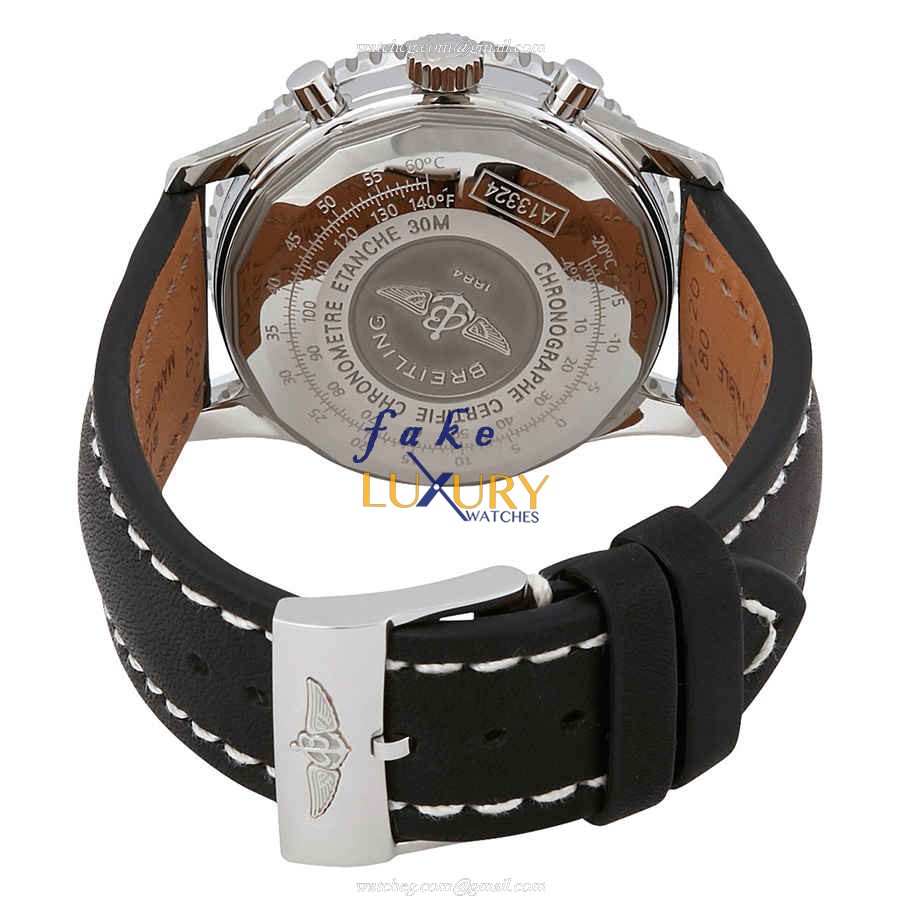 Breitling A13324121B1X1 Navitimer 1 Replica Watch, Automatic, Black Dial, Steel Case, Leather Strap - Image 3