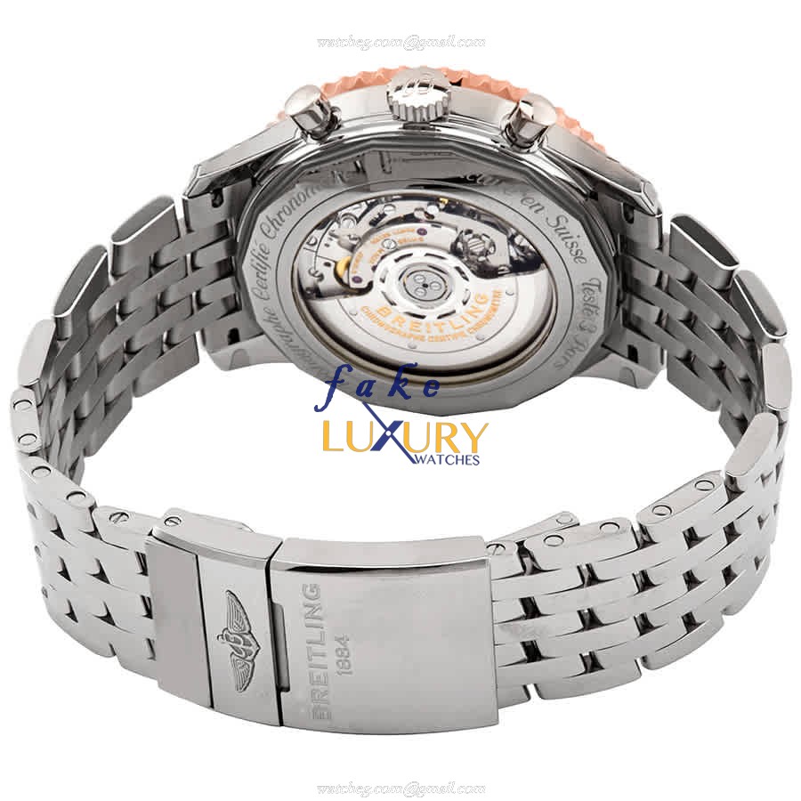 Breitling UB0127211B1A1 Navitimer 1 Replica Watch, Black Dial, Steel Bracelet, Automatic - Image 3
