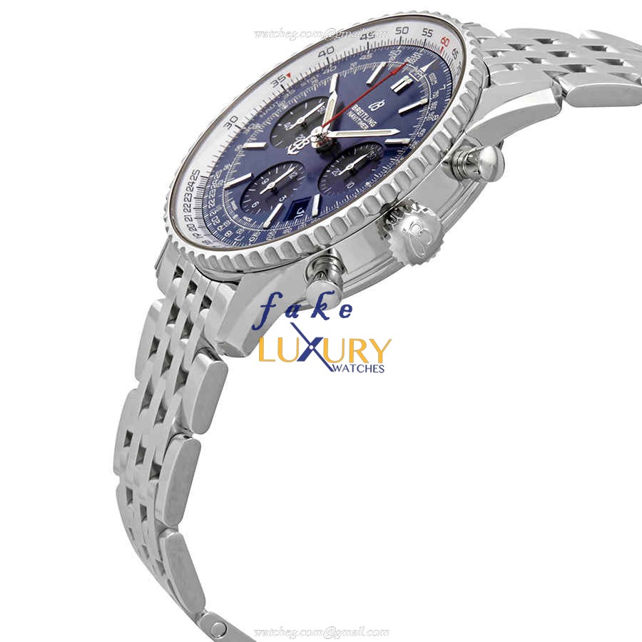 Breitling AB0121211C1A1 Navitimer 1 Replica Watch, Blue Dial, Steel Bracelet, Automatic - Image 2