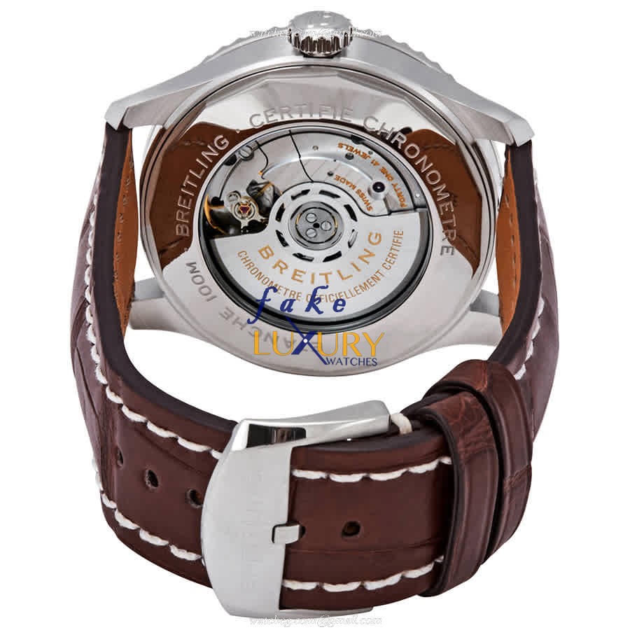 Breitling AVIATOR 8 AB3521U01G1P1 Automatic Silver Dial Brown Alligator Strap Replica Watch - Image 3