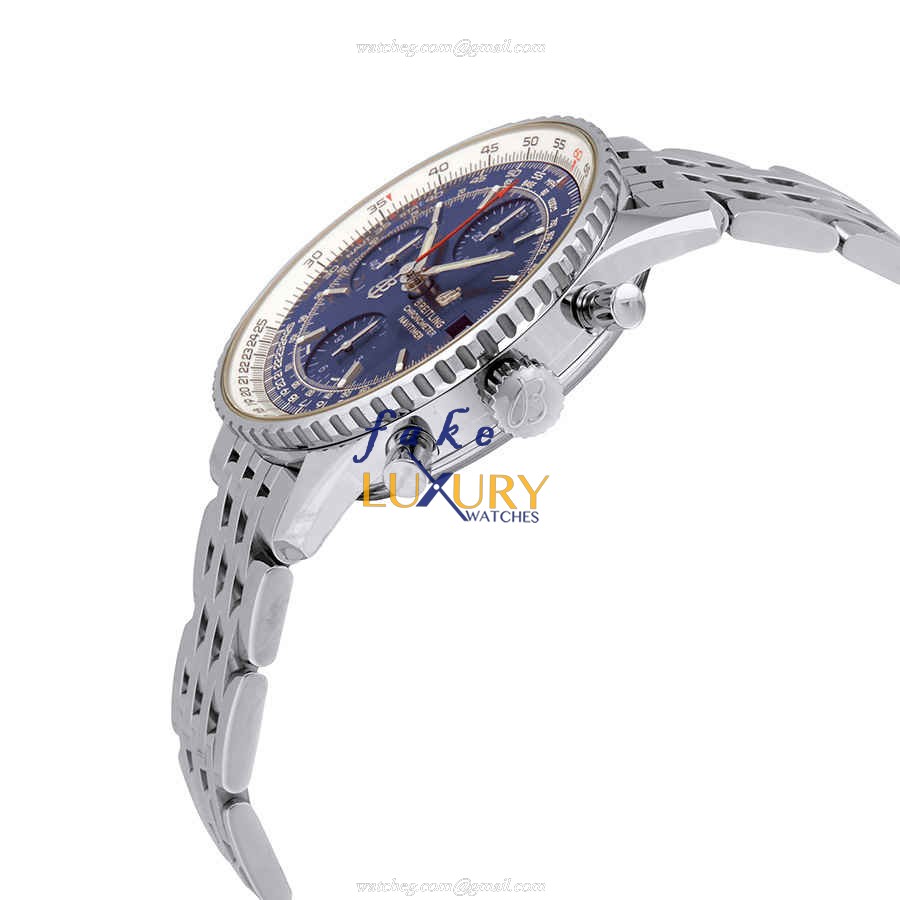 Breitling A13324121C1A1 Navitimer 1 Replica Watch, Blue Dial, Steel Bracelet, Automatic - Image 2