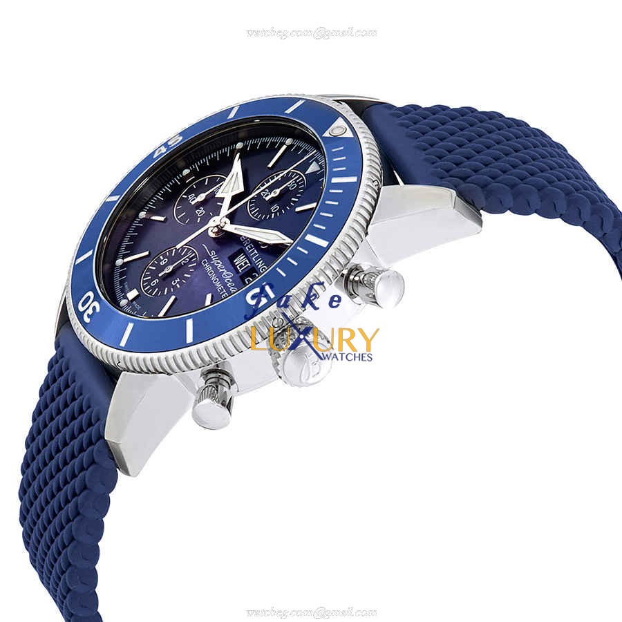 Breitling A13313161C1S1 Superocean Heritage Replica Watch, Automatic, Blue Dial, Steel Case, Rubber - Image 2