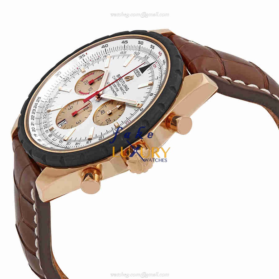 Breitling R1436002/G660BRCT Replica Watch, Silver Dial, Steel Case, Brown Leather Strap - Image 2