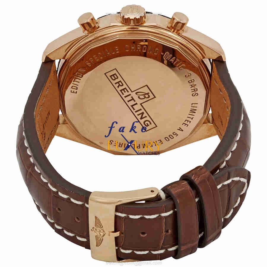 Breitling R1436002/G660BRCT Replica Watch, Silver Dial, Steel Case, Brown Leather Strap - Image 3